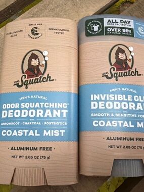 Dr. Squatch Coastal Mist Men's Deodorant - 2-Pack